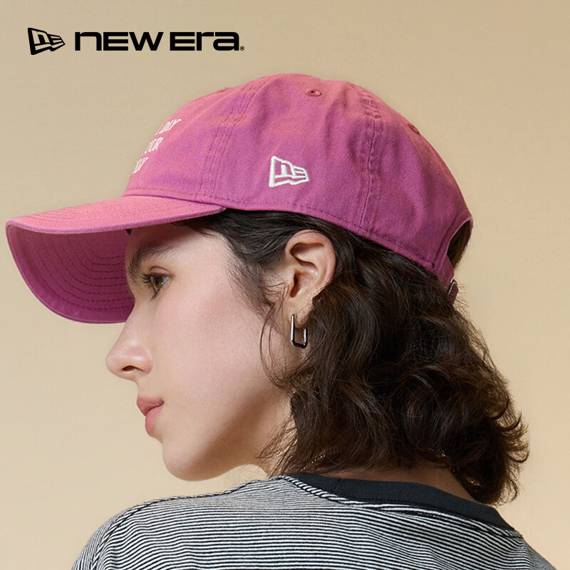 NEW ERANew Era纽亦华重磅棒球帽复古字母logo男女软顶NE920NE940 14384974粉色 9FORTY/软顶 可调节