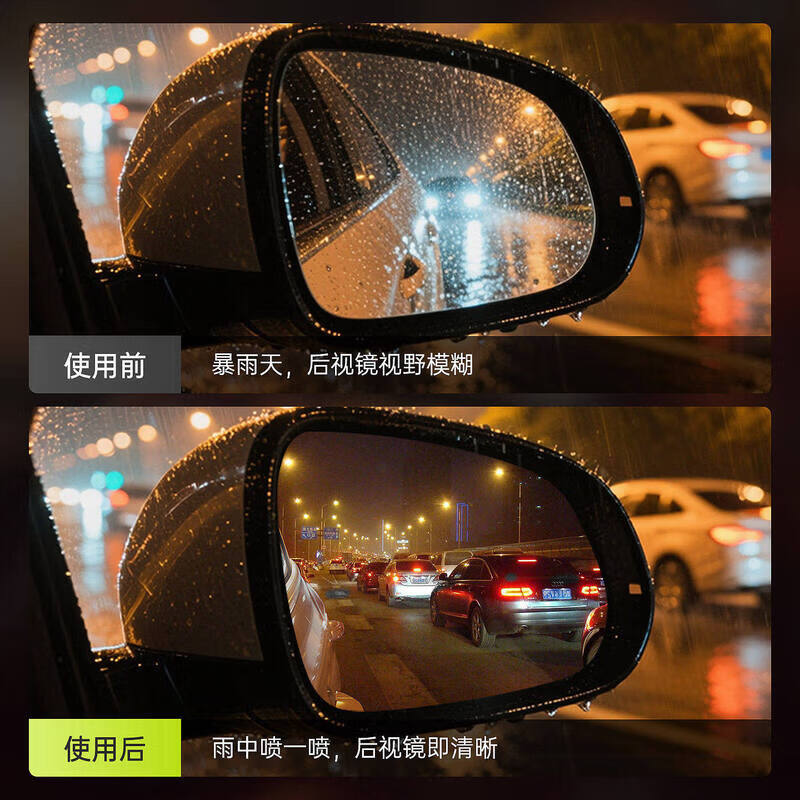 車仆后视镜防雨剂即效型疏水拨水喷雾汽车玻璃驱水弹水镀膜雨天神器 防雨剂＋金装玻璃水【不留水痕】