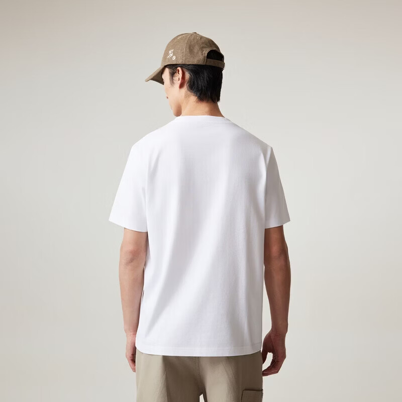 杰克·琼斯（JACK&JONES）26年男装新款【凉感】短袖T恤男士简约纯色透气打底高端耐洗半袖 A06本白色 常规 S （170）