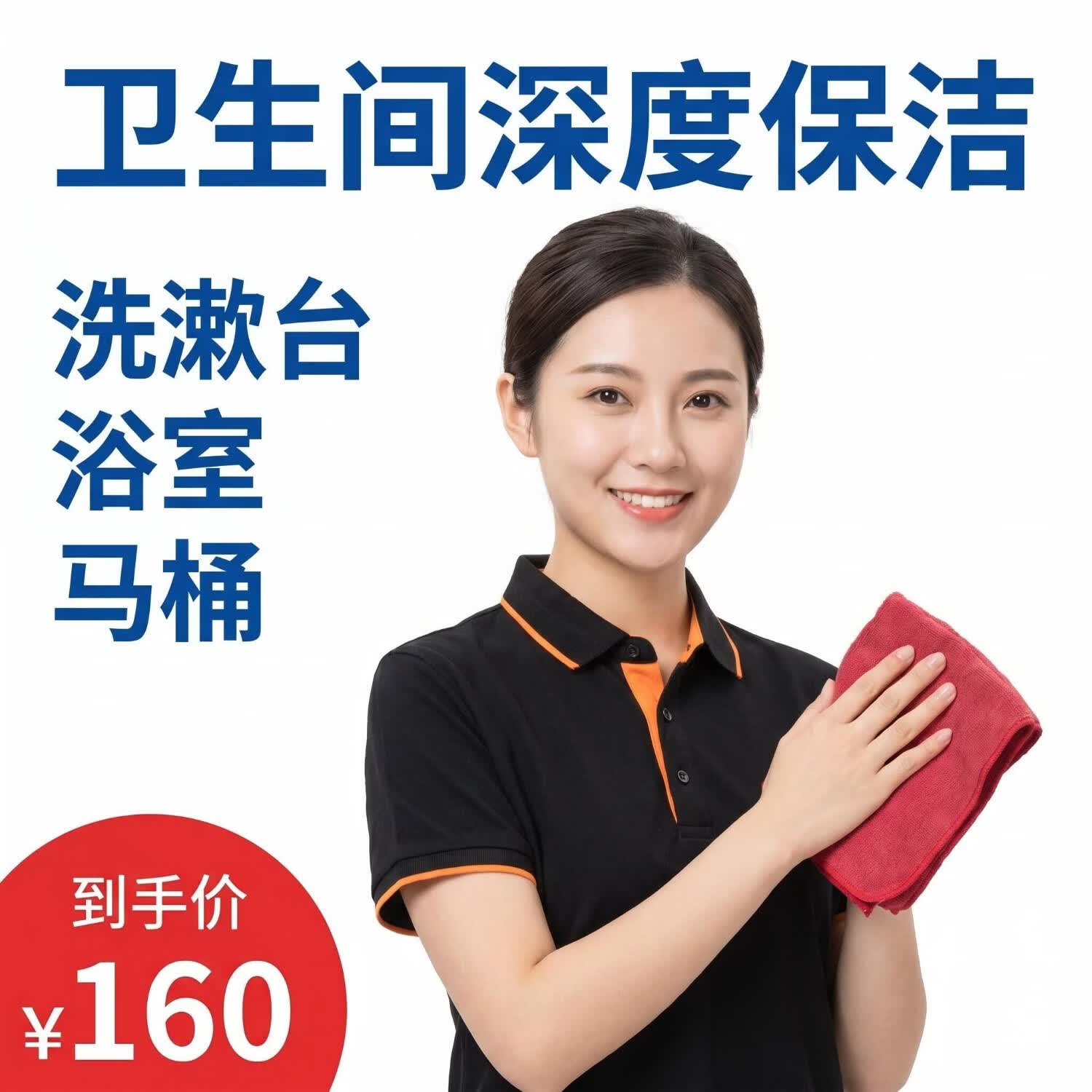 卫生间深度保洁 卫生间清洁 浴室玻璃马桶清洁消毒 单位厕所公厕深度保洁 墙角地面瓷砖缝隙清洁除垢彻底清洁 6小时卫生间+厨房深度保洁