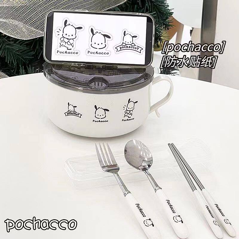 咏幻不锈钢泡面碗加餐具带盖学生宿舍水果碗可沥水饭碗大容量饭盒 1000ml单独碗