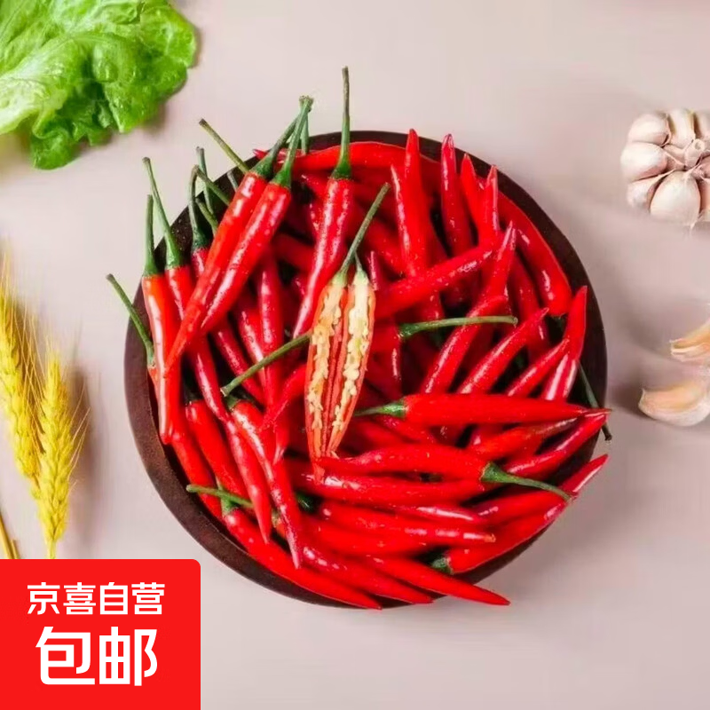 新鲜小米椒现摘小米椒鲜椒辣椒特辣巨辣红辣椒蔬菜 云南小米椒净重1斤