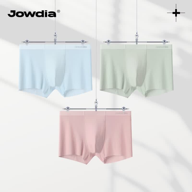 JOWDIA理寻男士冰丝内裤夏季新款超薄透气网孔凉感抑菌四角裤衩无痕速干 随机3条装 3XL