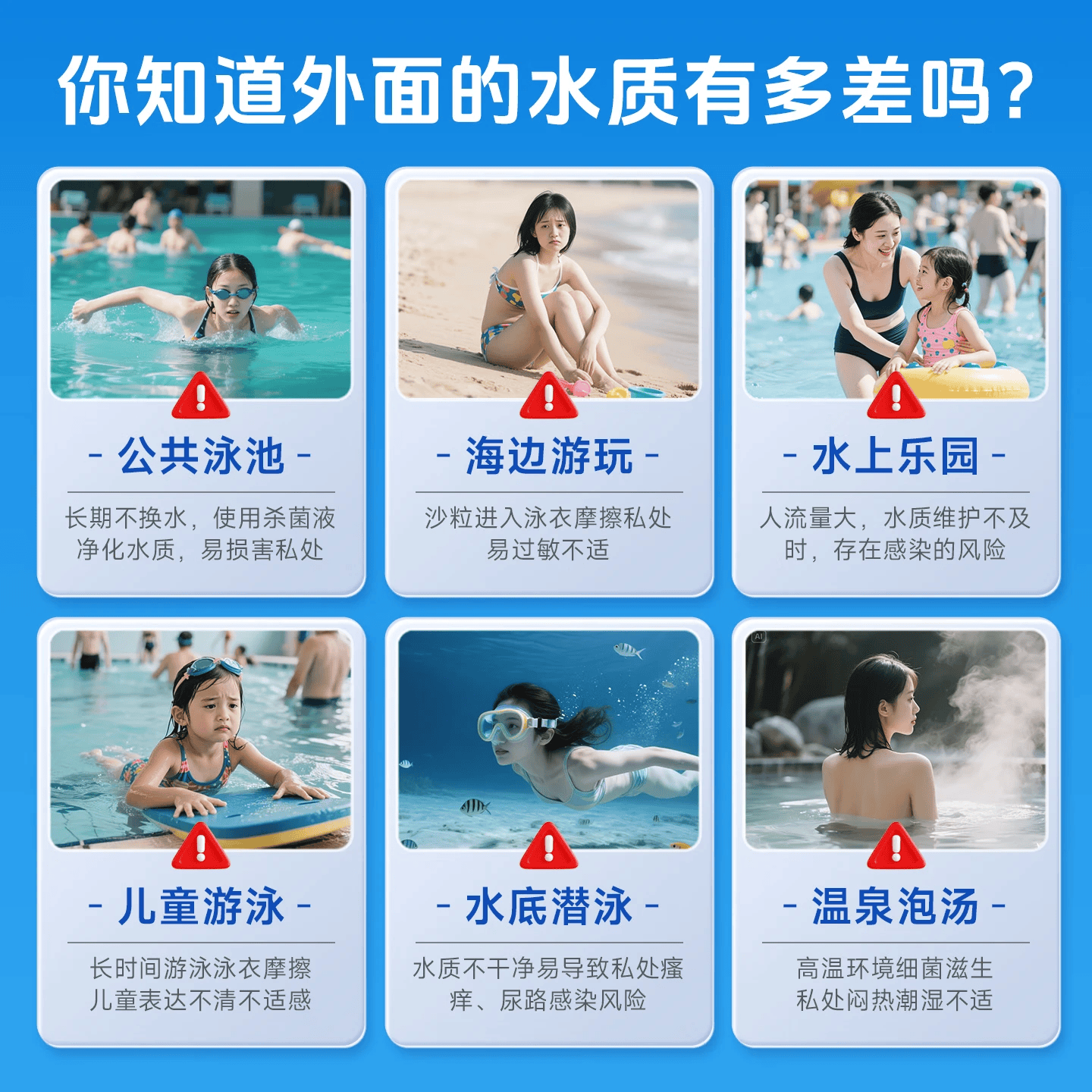 崇迪（Chong Di）游泳私密防水贴医用水上乐园姨妈期保护女性私处保护贴儿童防感染 家庭特惠装【儿童10片+成人10片】 医用透气胶带【温泉、漂流、海边玩水等均适用】