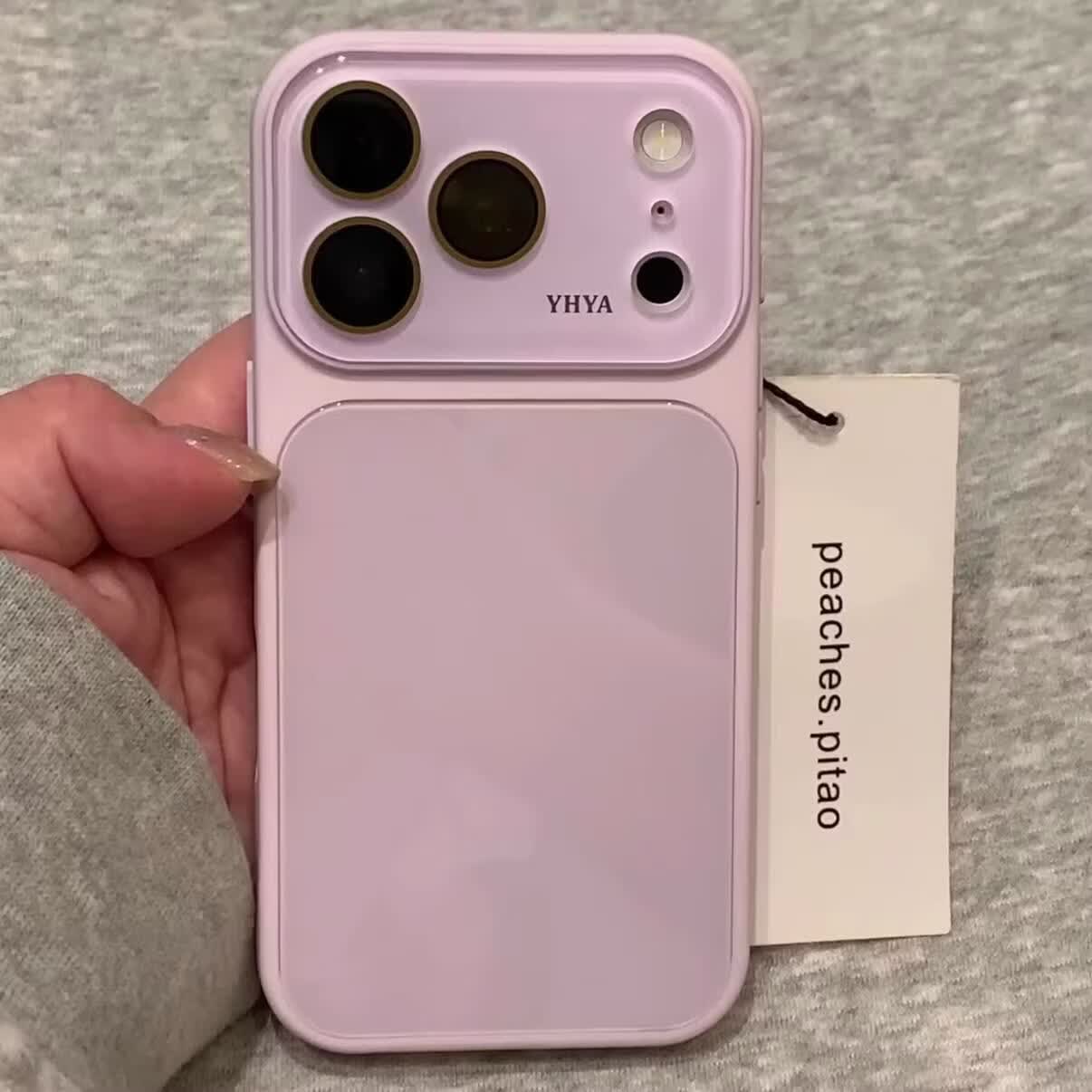 适用iPhone17ProMax手机壳秒变17大视窗玻璃纯色苹果16防摔保护套 古董白 iPhone16ProMax