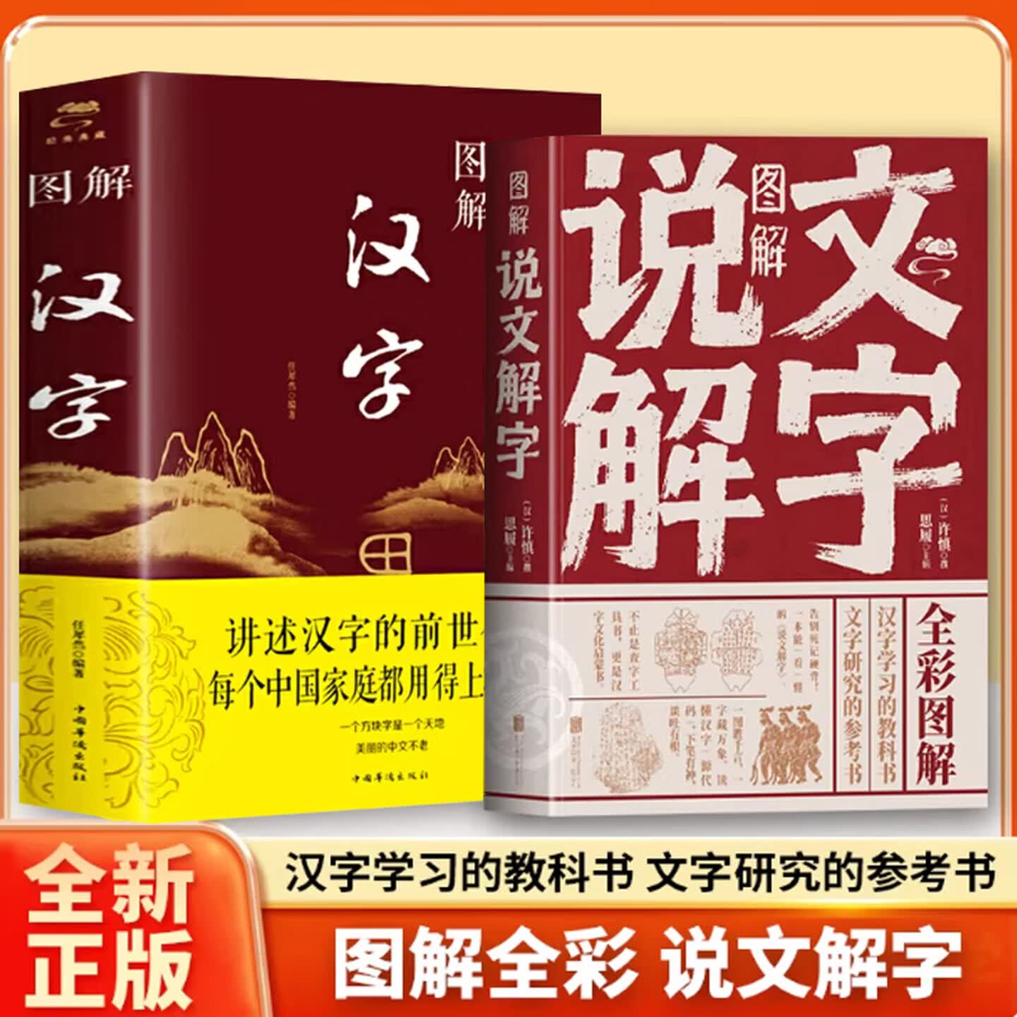 【官方正版】图解说文解字 精彩解读画说汉字的故事汉字演变过程展示汉字语言精编精注解读汉字前世今生语言文字的由来书籍 【全2册】图解说文解字+图解汉字 正版保障