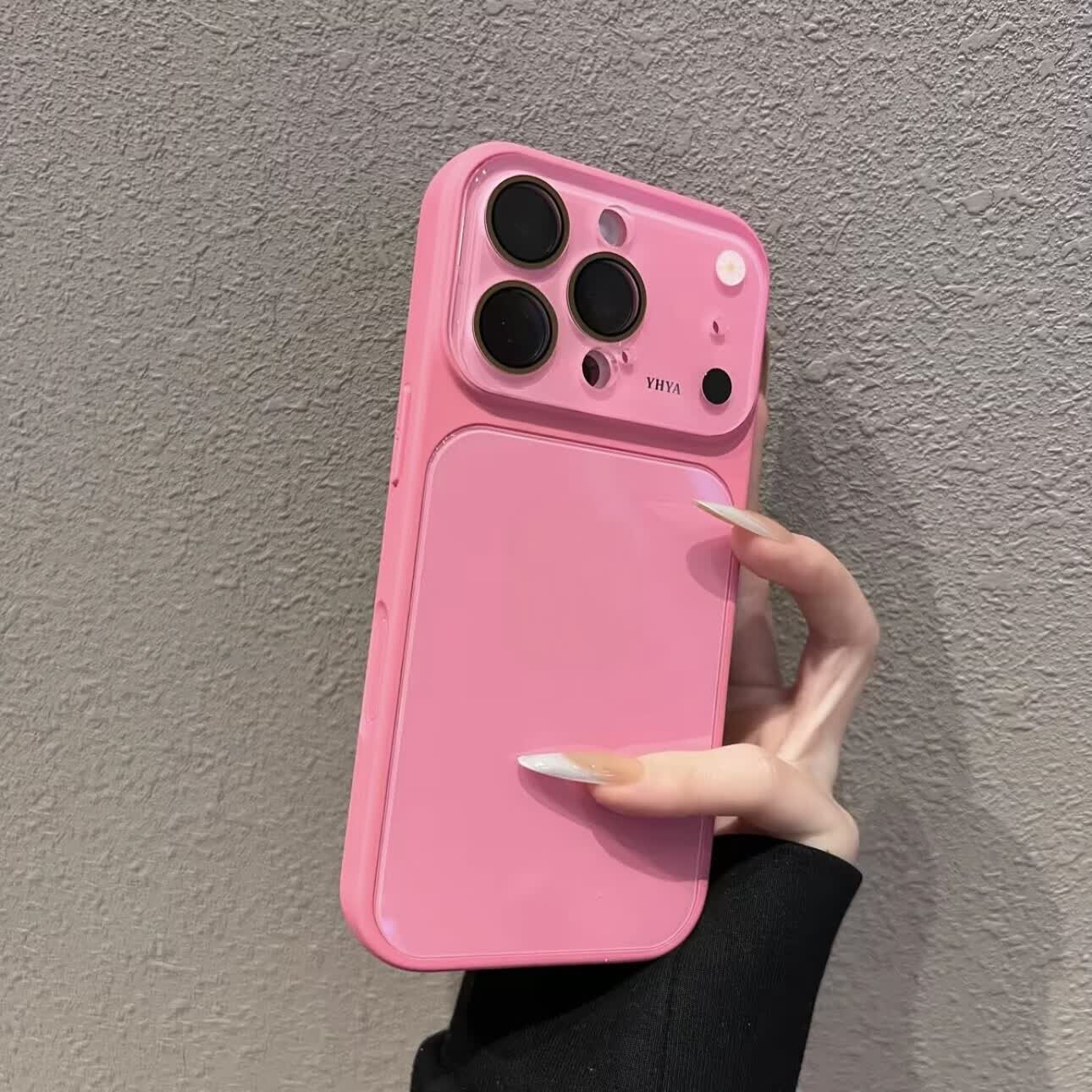 适用iPhone17ProMax手机壳秒变17大视窗玻璃纯色苹果16防摔保护套 古董白 iPhone16ProMax