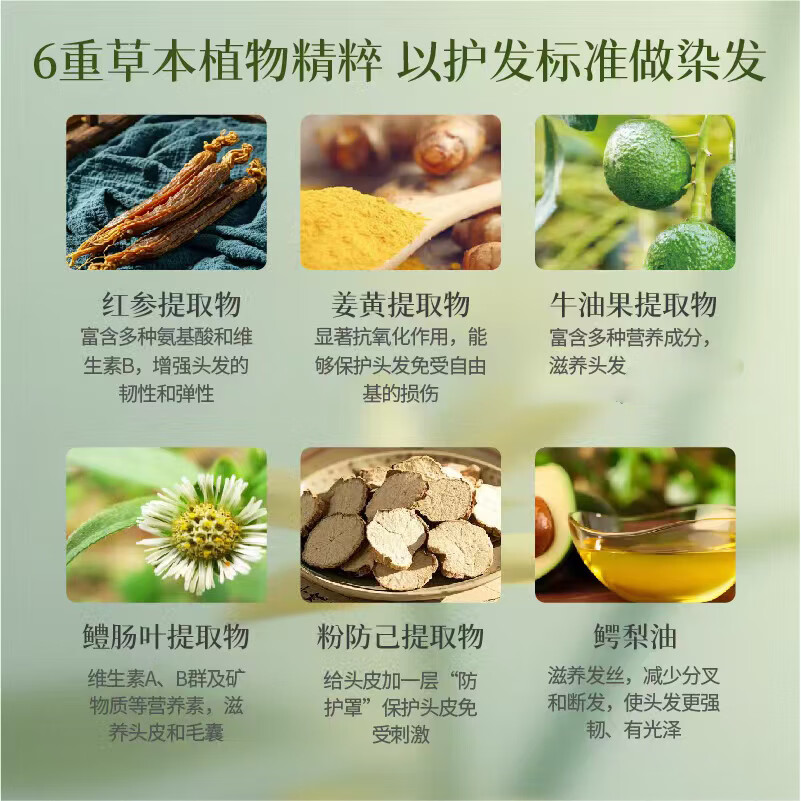 丝华诺染发膏植物养护染发剂男女自己在家染发霜遮盖白头发敏感过敏可用 【长发2盒装】K3.0棕黑色
