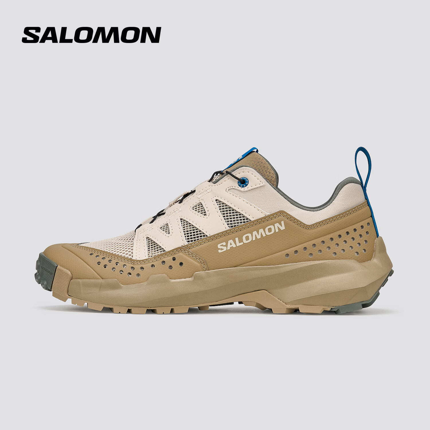 萨洛蒙（Salomon）男款 户外运动徒步透气清爽戏水稳定舒适溯溪鞋 TERRAMPHIBIAN 土灰色 479547 42.5 (UK8.5丨 42 2/ 3)