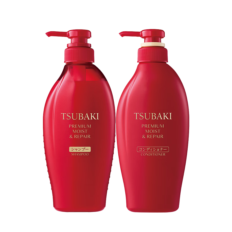 ˿��� TSUBAKI ��������ϴ��¶450ml+������450ml ������ʪ��ƽë�����130.96Ԫ