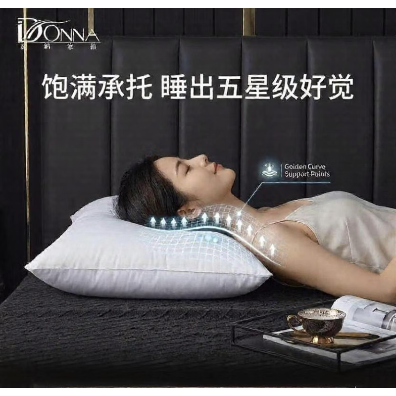 唐纳家纺五星级枕芯枕头超柔透气单人双人睡眠枕护颈枕一对装74*48 五星酒店枕芯一只装【中枕款】 B类 单只 中枕