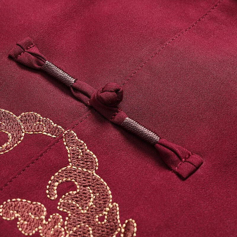 拾福唐装男士夏季短袖套装中国风爸爸装中式婚礼服爷爷喜庆老人衣服 深灰色 4XL （190-205斤）