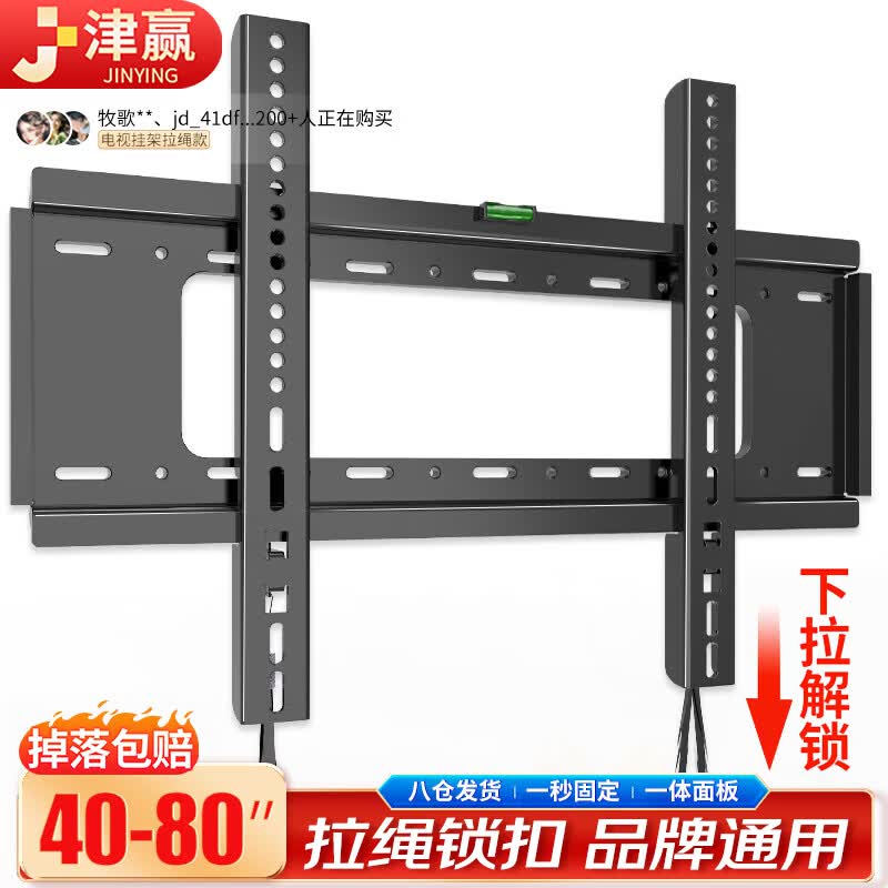 津赢 电视挂架40-80英寸固定壁挂架电视支架小米海信创维索尼乐视康佳TCL海尔华为智慧屏液晶壁挂架子