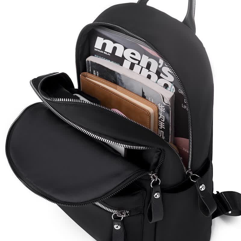 GYKZ日本进口双肩包女2026双肩包时尚韩版轻便通勤旅行背包牛津布双肩 红色