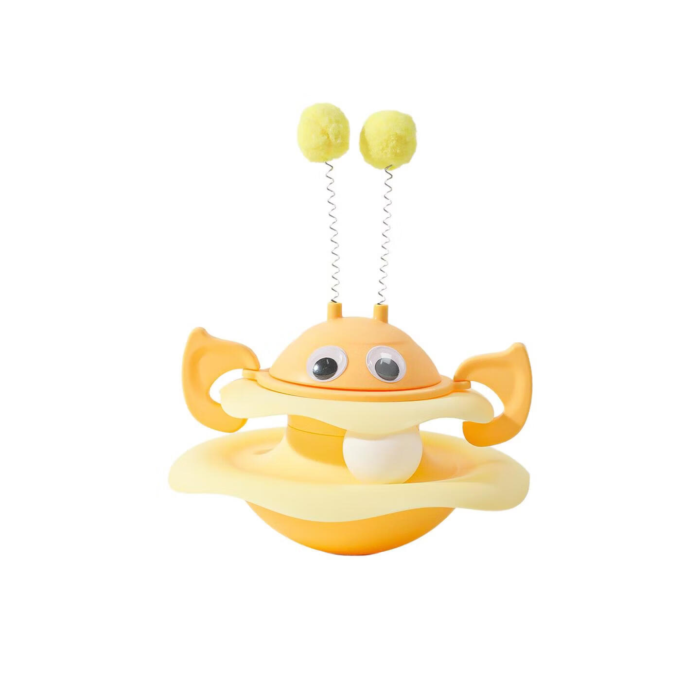 爆款转盘玩具猫咪玩具小蜜蜂不倒翁逗猫自嗨解闷神器转盘小猫玩具 冰激凌款-深海蓝 opp袋装