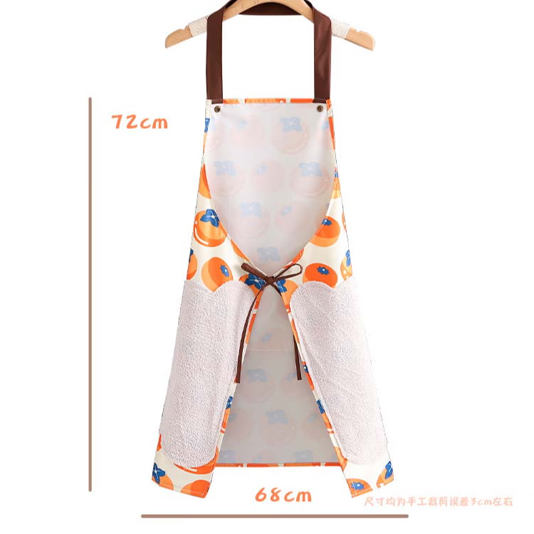 防水防油围裙女时尚家用厨房做饭洋气网红围腰上班创意工作服男士 事事如意+大吉大利