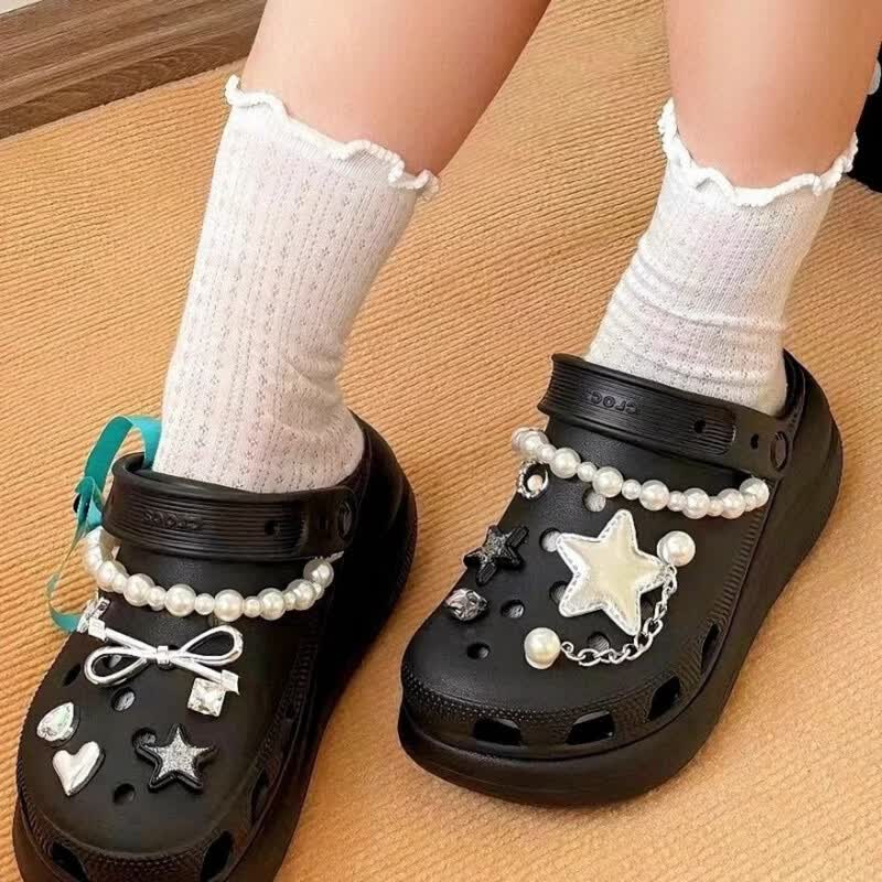 CORCS CROCS卡洛驰泡芙洞洞鞋厚底增高女鞋包头妈妈凉鞋女士户外沙滩鞋单拖鞋 泡芙白色(含8枚CROCS鞋花) 39-40 =M7W9 CORCS CROCS卡洛驰泡芙洞洞鞋厚底增高女鞋包头妈妈凉鞋女士户外沙滩鞋单拖鞋 泡芙白色(含8枚CROCS鞋花) 39-40 =M7W9