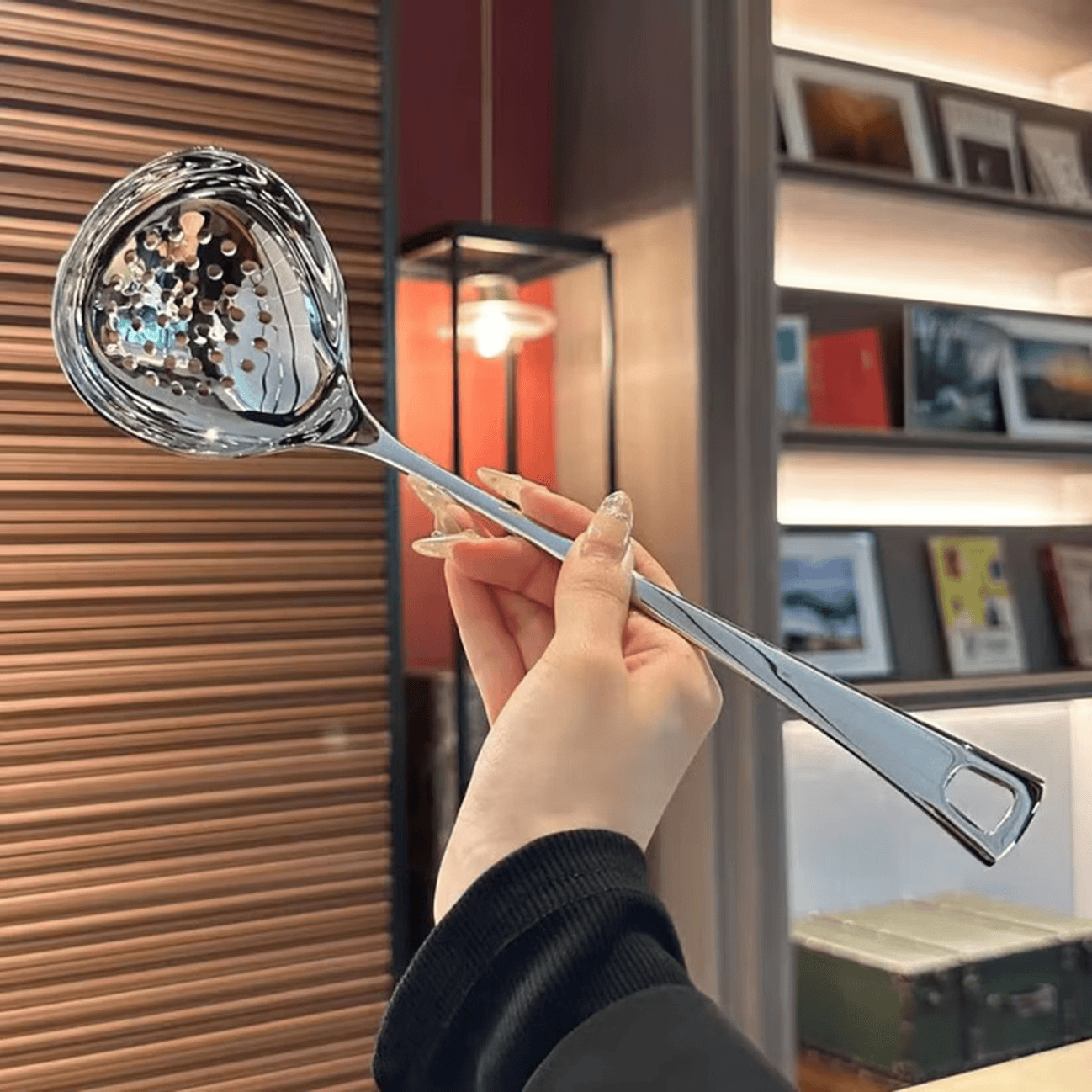 不锈钢汤壳汤漏网红长柄漏勺厨房盛汤粥勺家用小汤勺餐厅火锅 汤勺+漏勺