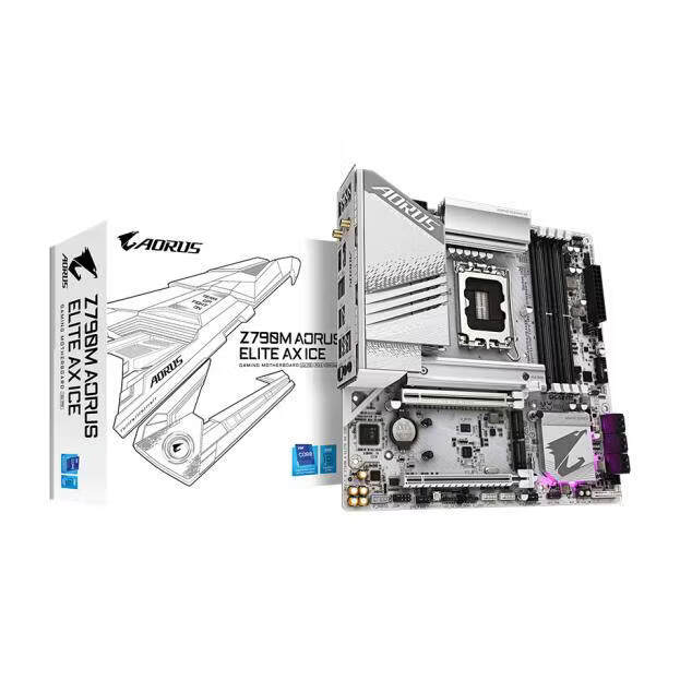 技嘉(GIGABYTE)Z790M/Z890 AORUS ELITE AX ICE小雕 冰雕 Z790 UD AX DDR4 技嘉Z790M AORUS ELITE AX IC