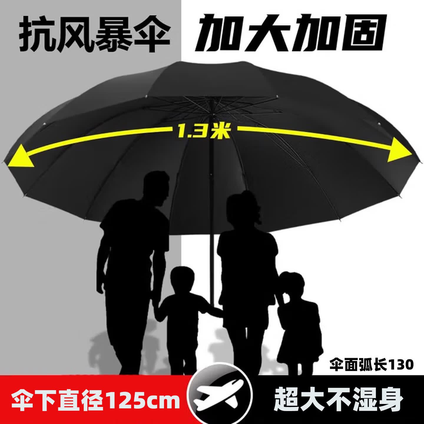 嘻希茉雨伞超大号加固加厚抗风晴雨两用 仅15.8元 嘻希茉雨伞超大号加固加厚抗风晴雨两用 仅15.8元