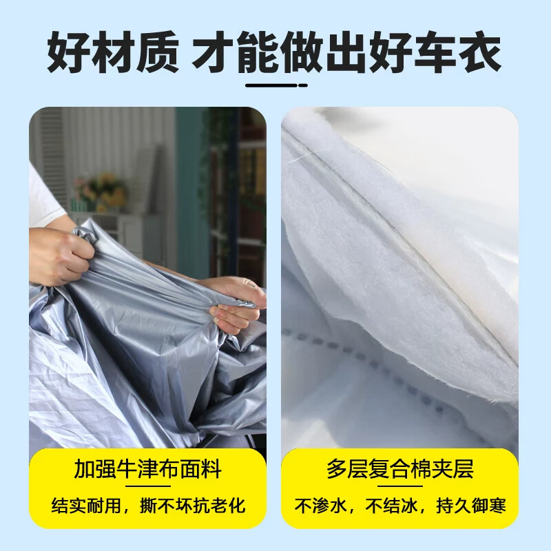 玻爵汽车车衣全罩哈弗专用汽车防雨罩车衣车罩全罩车棚防冰雹防砸 【六层特厚款-牛津布棉被款迷彩色】专车专用 长城哈弗派