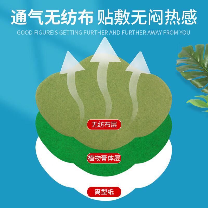 Nobel lnst艾草吸油贴 肚脐贴 家用懒人大肚子腹部艾脐贴 草本暖贴 12贴一盒 3盒装【周期装】