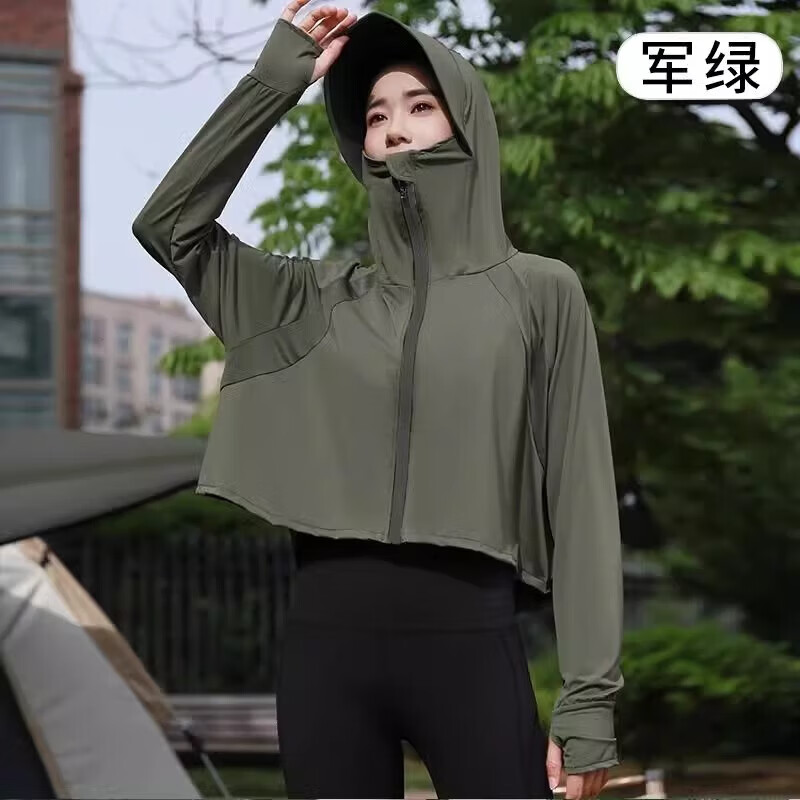 防晒衣女夏季薄款连帽外套2025新款宽松时尚小个子冰丝开衫防晒服 3153卡色 M 【建议90斤-110斤】
