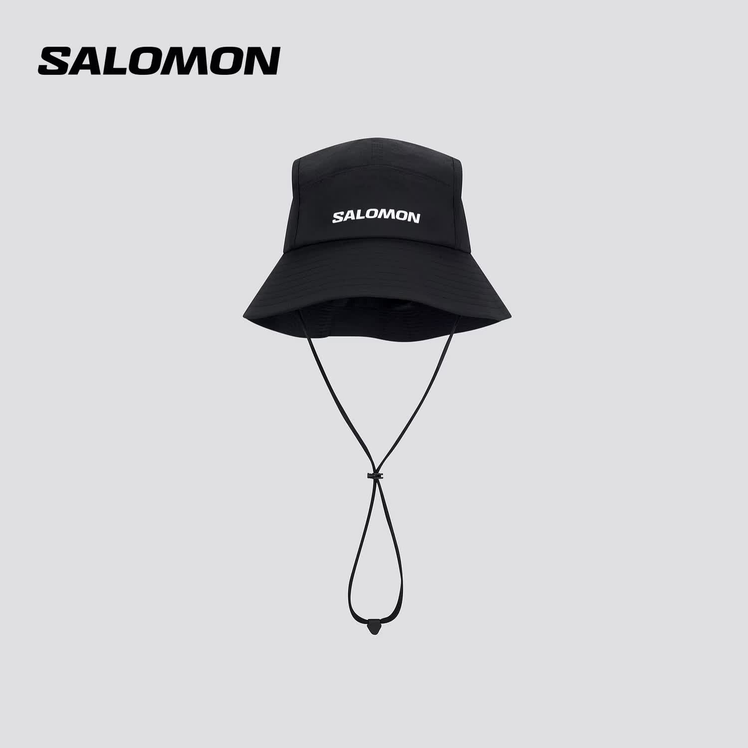 萨洛蒙（Salomon）男女款 户外运动潮流休闲舒适透气遮阳渔夫帽子 SUN TRAIL HAT 黑色 D00809 均码