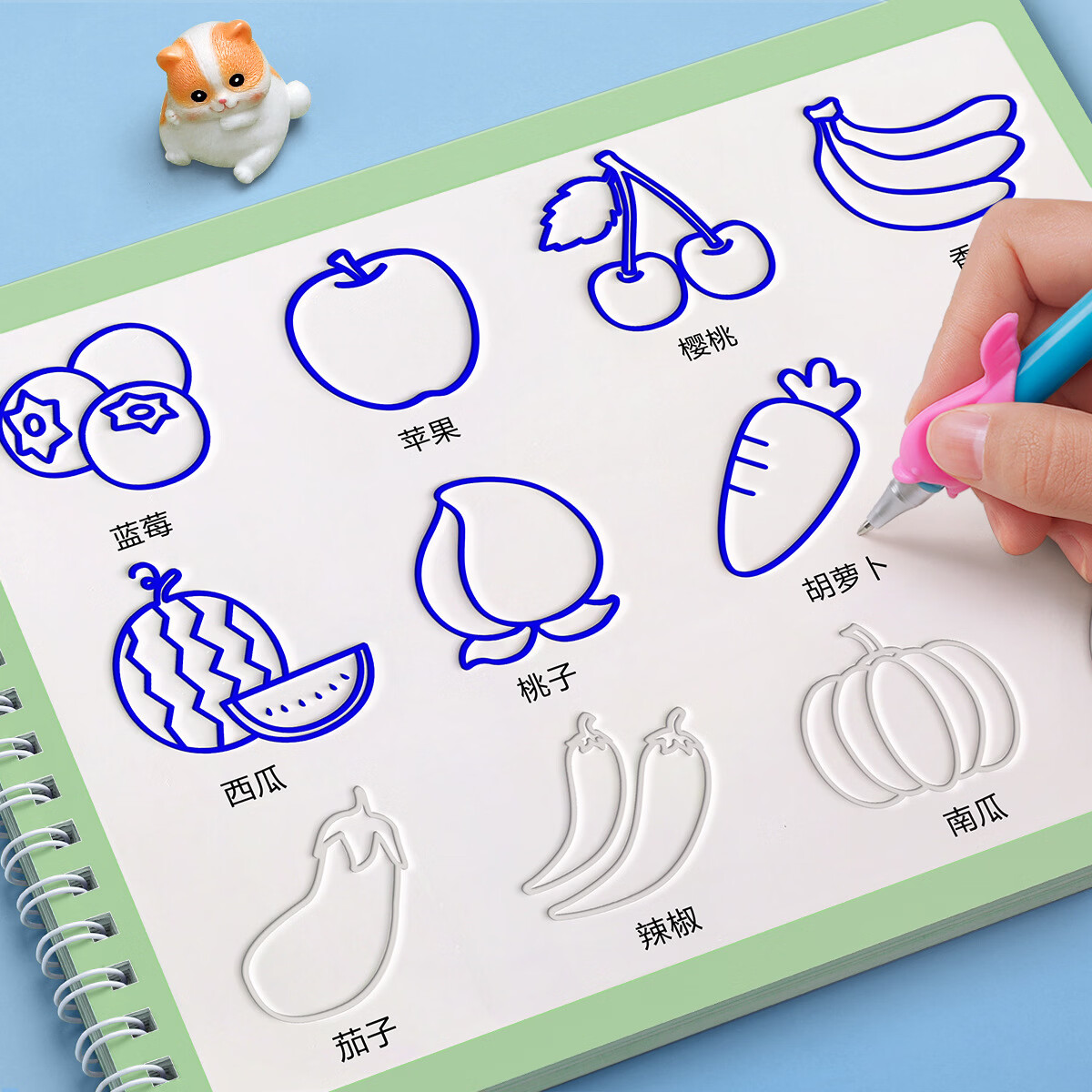 【厂家直供】儿童凹槽控笔训练绘画本幼儿园简笔画入门字帖学前班画画本练字帖 动物植物篇