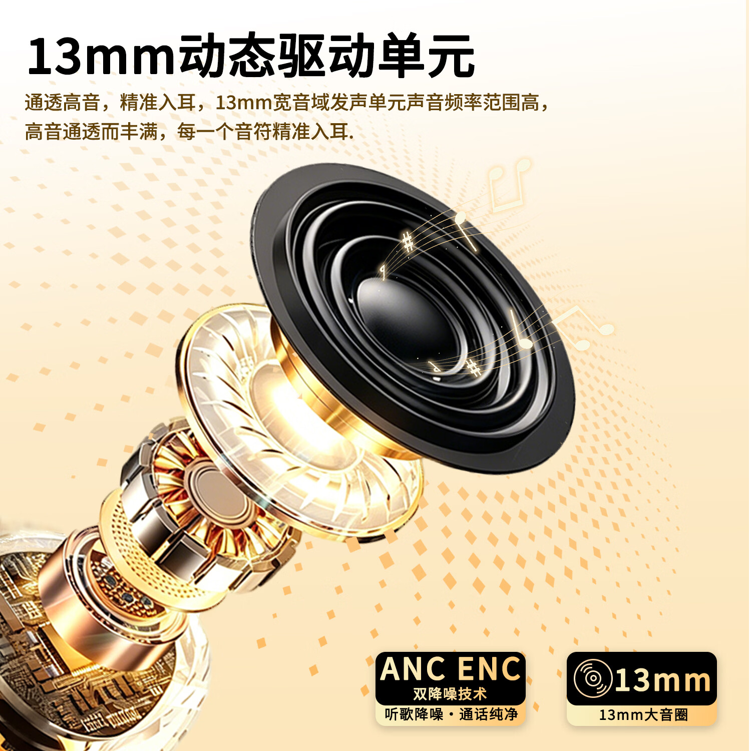 KDYNIX高尔夫球蓝牙耳机 ANC主动降噪 半入耳真无线TWS耳机 ENC通话降噪 长续航低延迟运动游戏音乐耳机 【高尔夫】白色