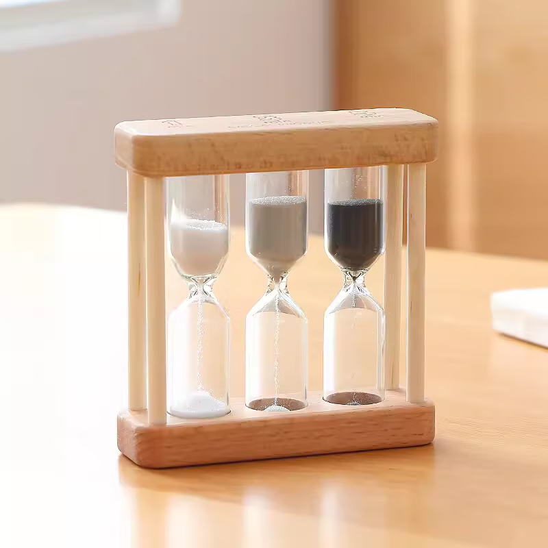 拾光岁月家用沙漏计时器儿童时间漏斗1/3/5分钟流沙瓶防摔摆件创意