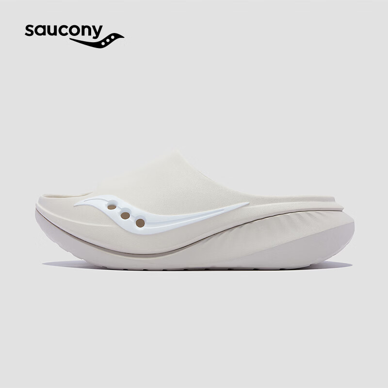 SAUCONY索康尼CRADLE摇篮3男女款运动拖鞋户外沙滩鞋外穿凉鞋凉拖鞋 浅卡基2 40.5