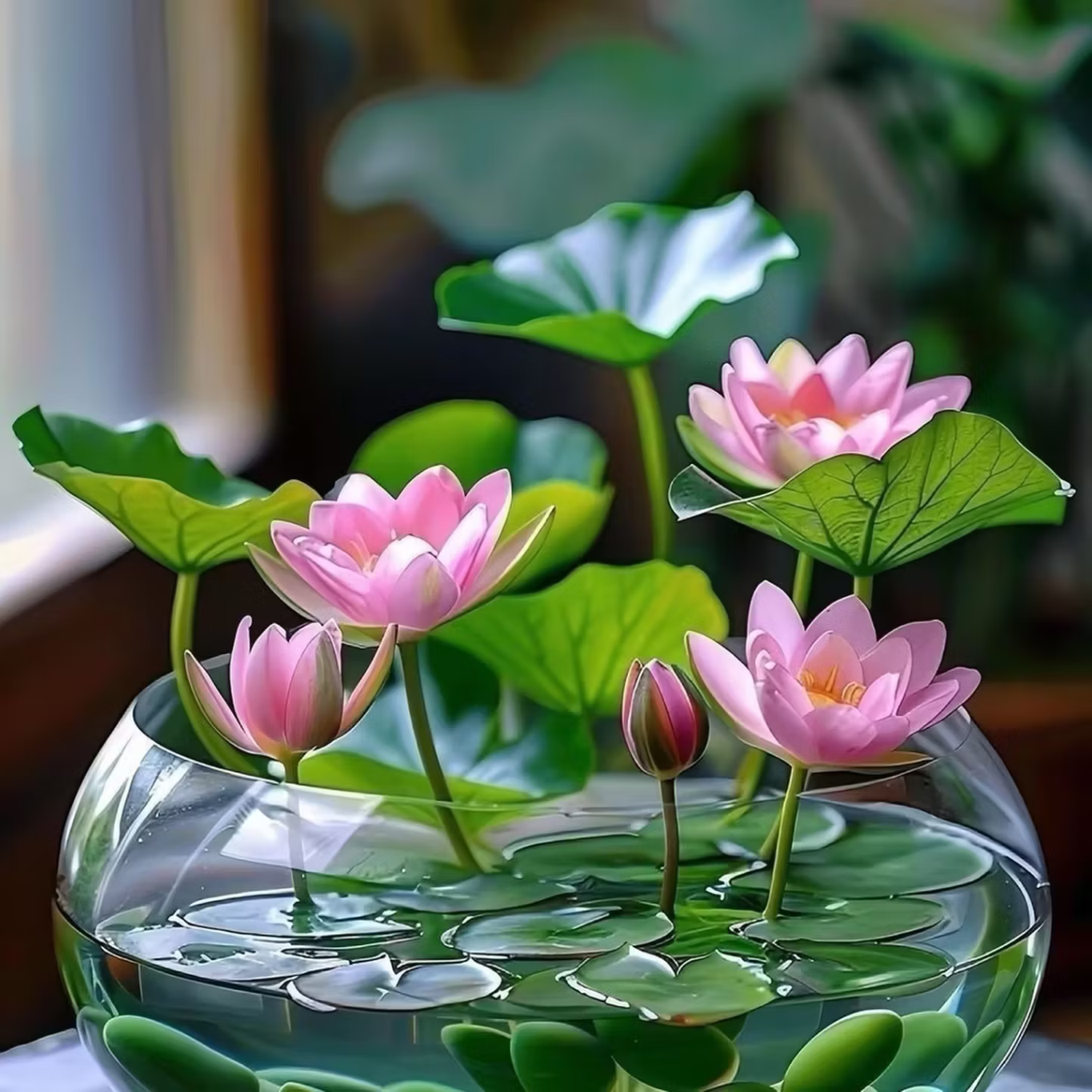 碗莲种七彩五颜六色水培花卉水养四季莲花荷花种莲藕绿植水培莲子 24粒左右（高发芽率)