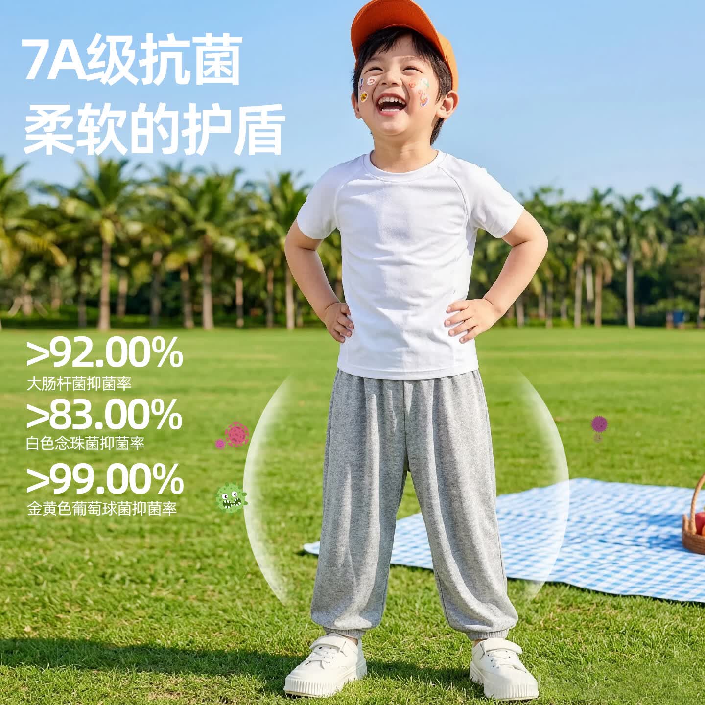 小狗比格儿童裤子夏季莱赛尔7A抗菌男女童运动休闲长裤宝宝防蚊裤薄款 棕色 110