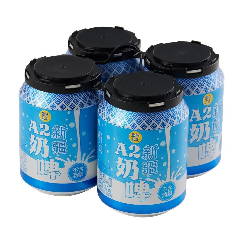 盒马新疆A2奶啤250ml奶香浓郁自然发酵清甜微酸无酒精乳汽乳酸菌饮料 新疆A2奶啤250ml*6罐