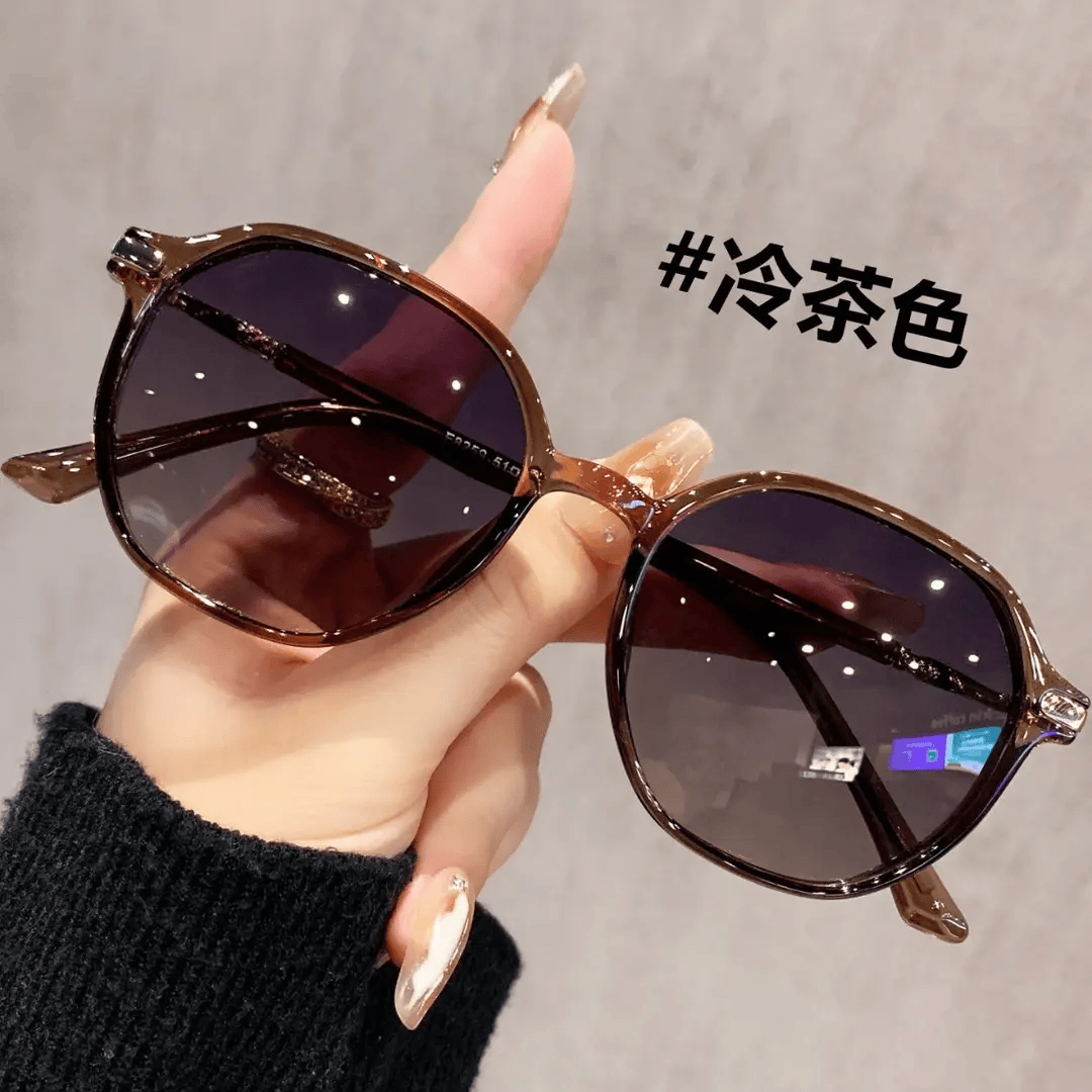 2026新款时尚防晒茶色偏光墨镜女款气质高级感太阳镜 冷茶色 无规格