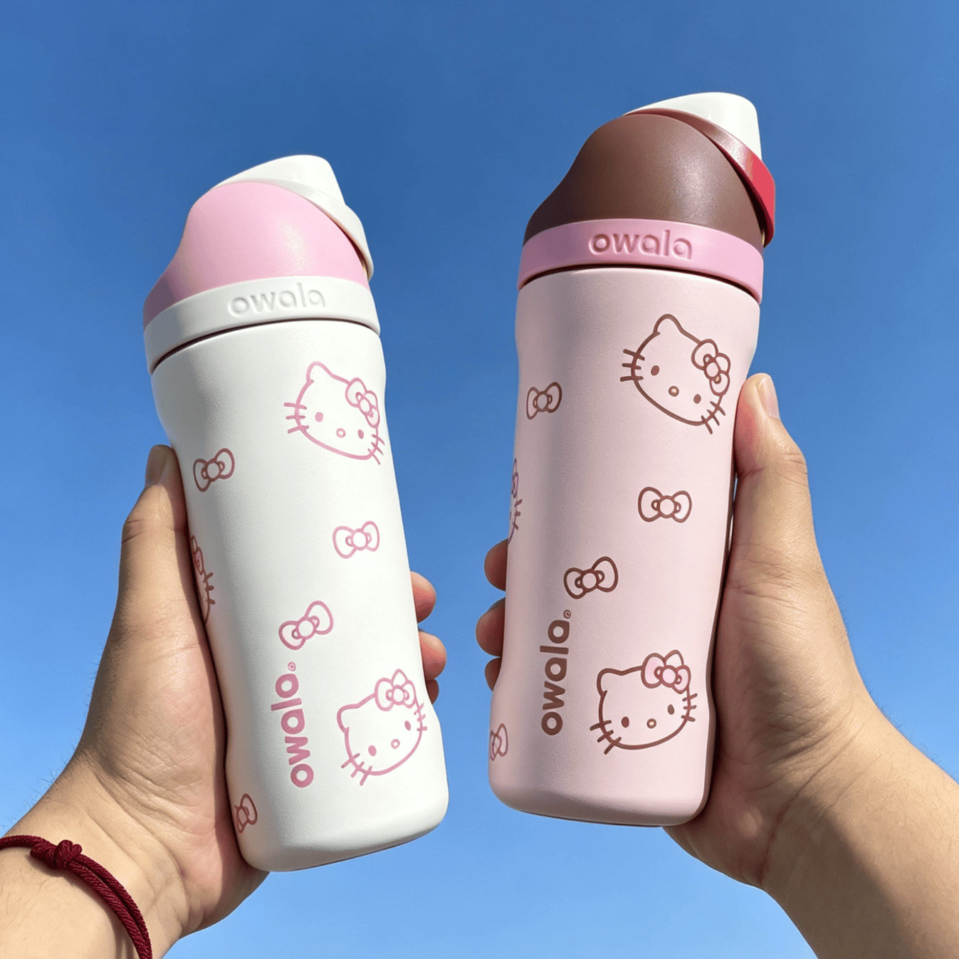 Owala正品 kids freesip高颜值儿童保温杯16oz防摔吸管杯便携水杯 hellokitty粉色 16oz/470ml