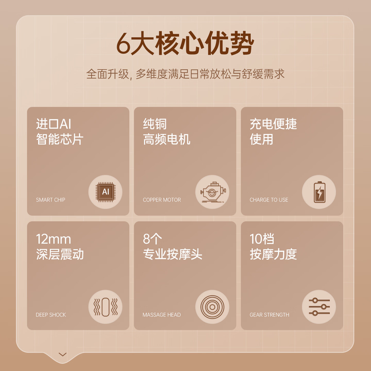 荆王御艾颈椎按摩器手持式电动按摩棒肩颈腰背筋膜枪按摩仪经络拍打按摩捶 充电智能新款【8按摩头+10档力度+12大模式】