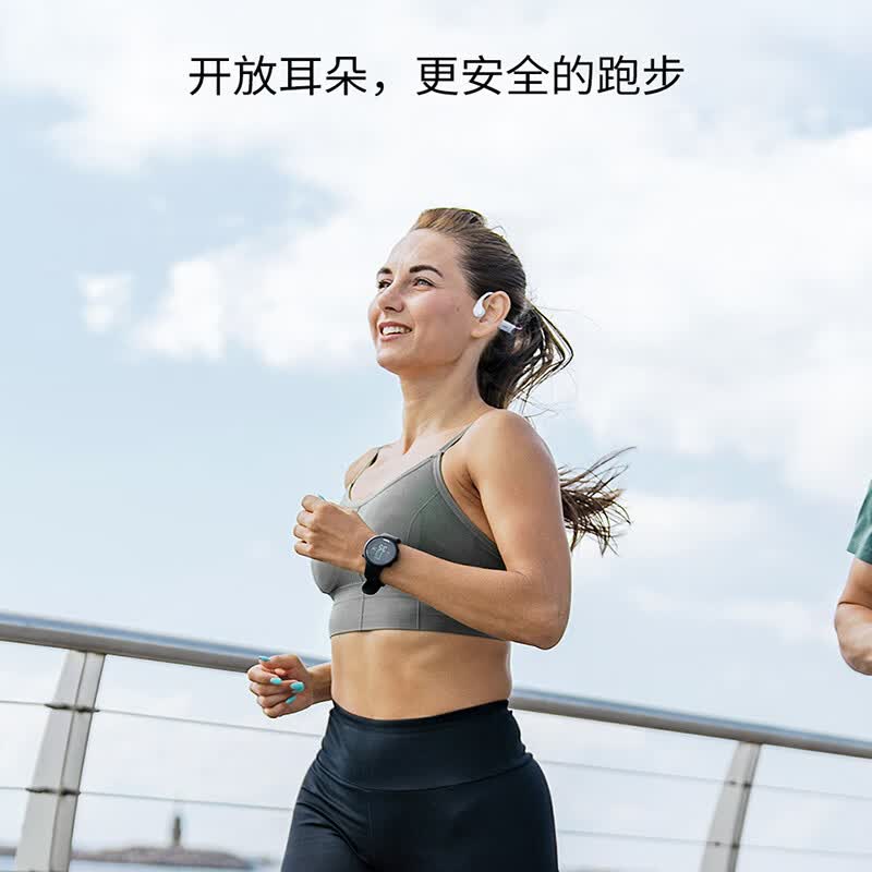 DOOGEE骨传导蓝牙运动耳机无线不入耳户外挂耳式防水防汗跑步骑行专用 Run【挂耳运动式】 久带不伤耳 白色
