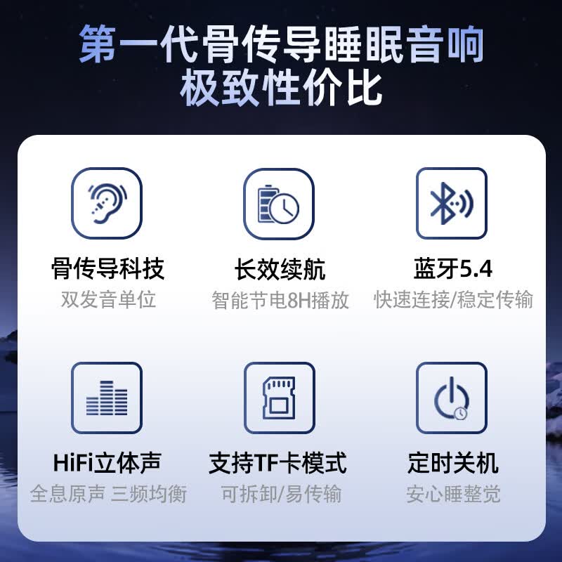 铃铃柒早鸟派枕下音响骨传导音响高音质睡眠音响枕上音碟枕下蓝牙音箱 【S2】枕下音响-黑色