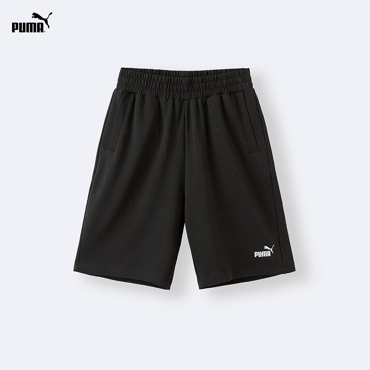 彪马（PUMA）彪马童装2026夏季新款儿童短裤宽松舒适吸汗透气 黑色90001 150