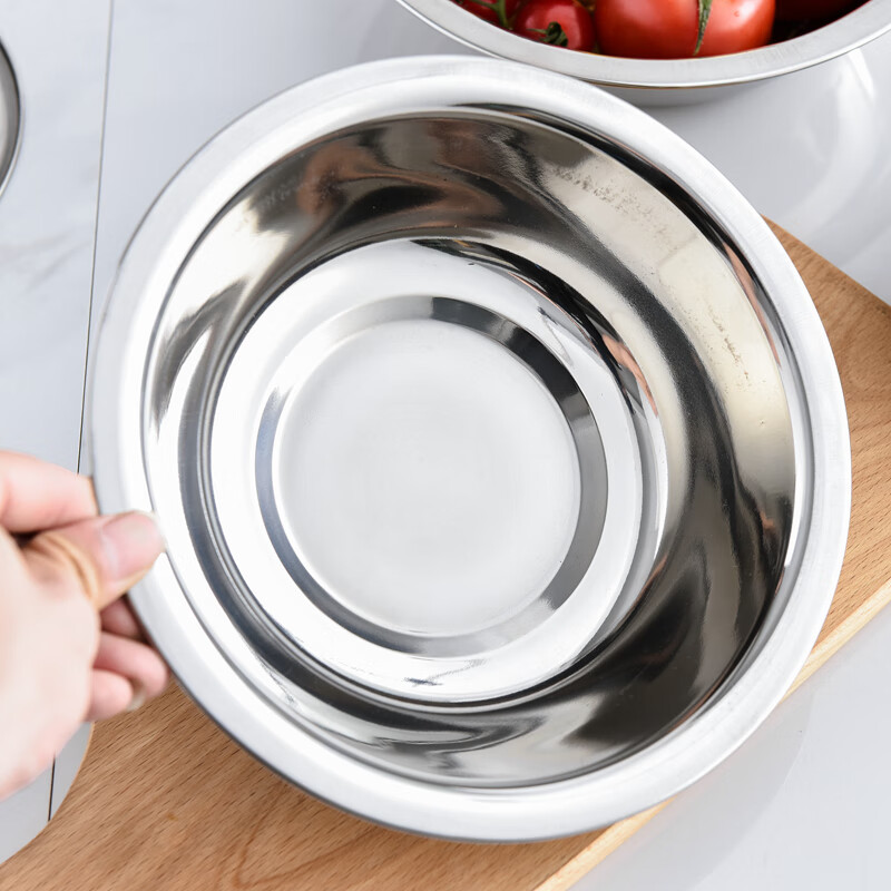 加厚不锈钢马斗盆码兜配菜盆厨房商用码斗拌料盆调料盆装菜碟小盆子汤