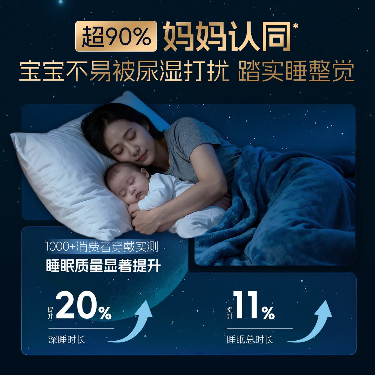 舒比奇（Suitsky）【未检出甲酰胺】安睡BLUE夜用纸尿裤敏感肌尿不湿轻薄透气防红臀 纸尿裤XXL码24片【≥13kg】