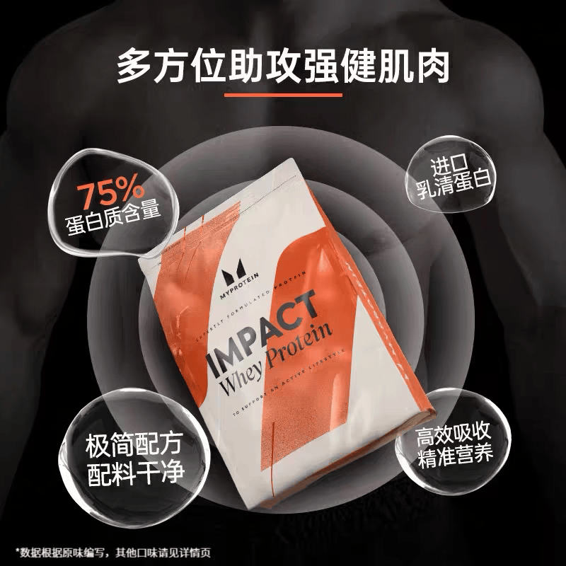 myprotein英国进口2.2磅乳清熊猫蛋白粉乳清蛋白粉增肌运动健身蛋白1kg 一袋体验装 1000g*1袋