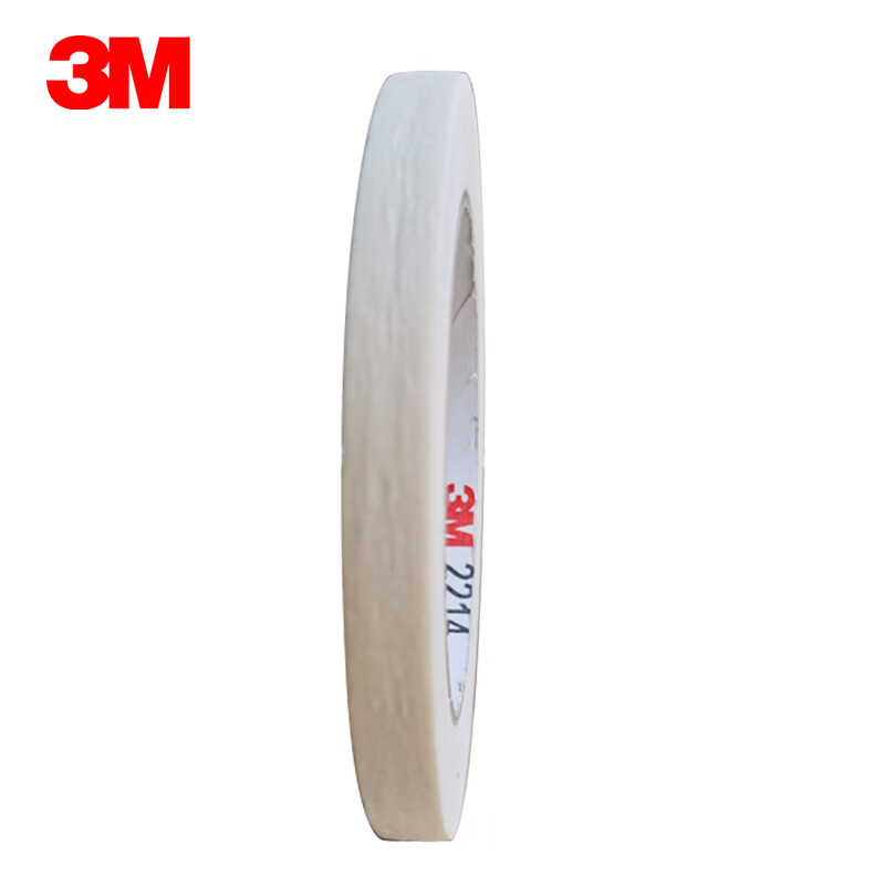 3M 2214白色美纹纸胶带 汽车喷涂遮蔽 10毫米宽50米长0.085毫米厚
