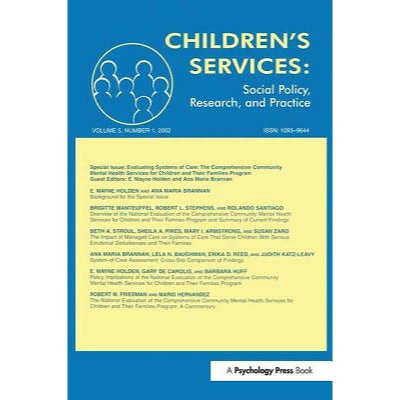 【4周达】evaluating systems of care: the comprehensive community