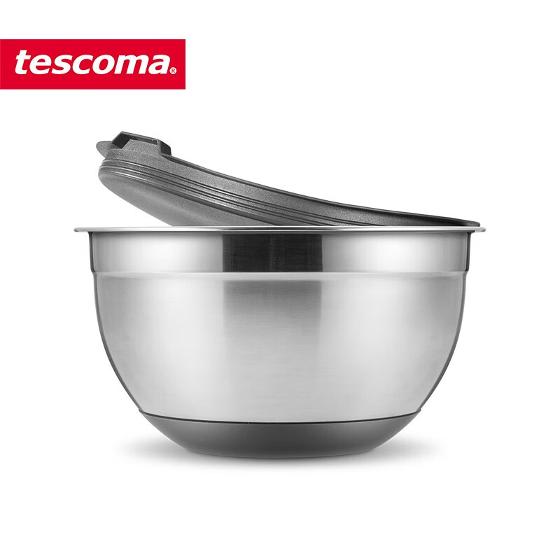 tescoma 捷克進(jìn)口烘焙料理碗 不銹鋼輔食料理盆 自帶密封蓋打蛋攪拌盆 料理碗20cm瀝水籃20cm瀝水籃24cm