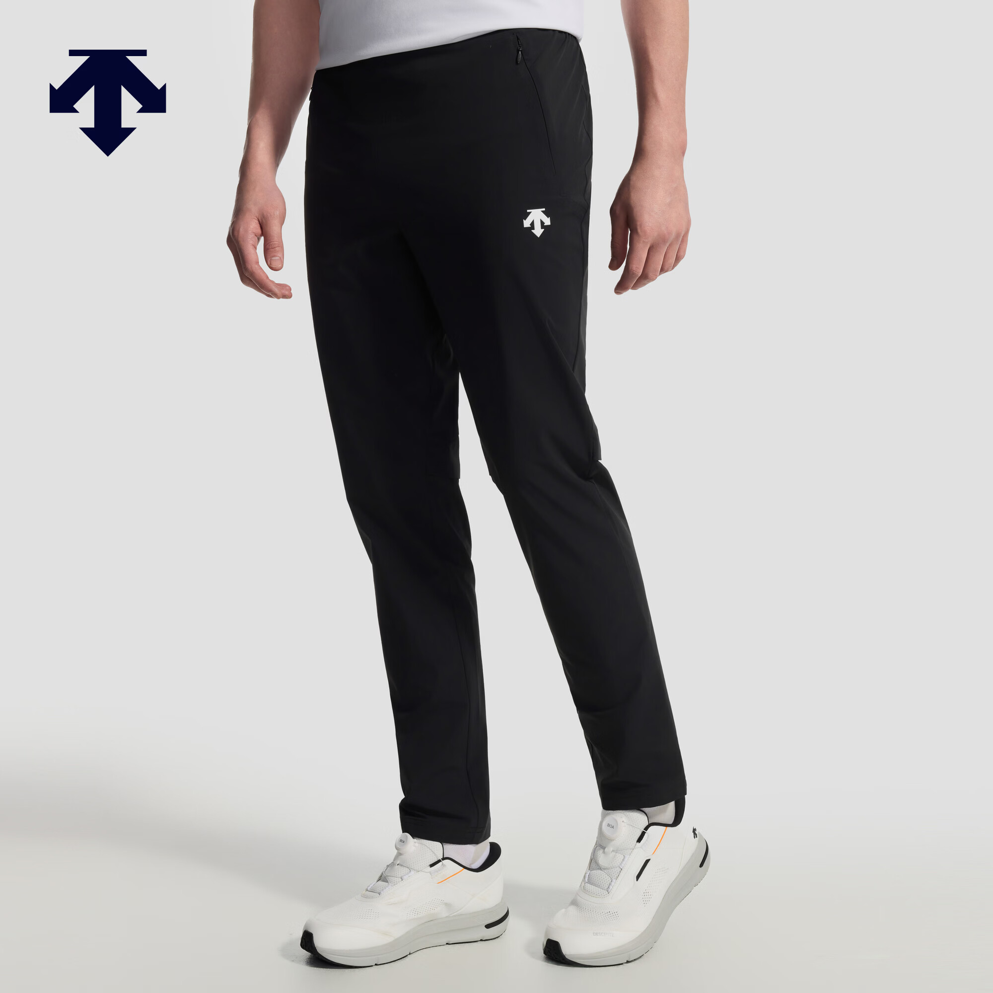 迪桑特（DESCENTE）TRAINING系列男士PT ZERO透气轻薄梭织运动长裤 BK-黑色 2XL (185/92A)