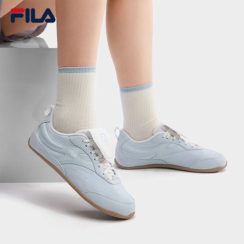 斐乐（FILA）薄巧鞋涟漪鞋女鞋德训鞋2026夏季新款薄底鞋运动休闲鞋老爹鞋 幻象蓝/叶灰-IL 37.5