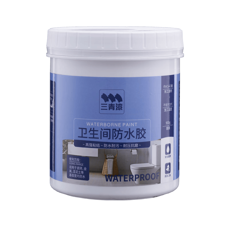 三青透明防水胶免砸砖防水涂料卫生间厨房补漏材料透明堵漏胶 300g	